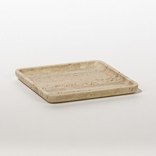 Svuotatasche in marmo - SQUARE PLATE TRAVERTINE - MAAMI HOME