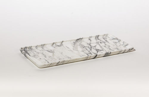 Vassoio di servizio in marmo - SQUARE TRAY ARABESCATO - MAAMI HOME - per camera d'hotel / per ristorante / per hotel