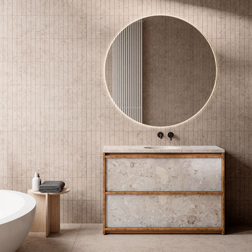Mobile lavabo da appoggio - NORDIC WOOD - MAAMI HOME - in bambù / in marmo / contemporaneo