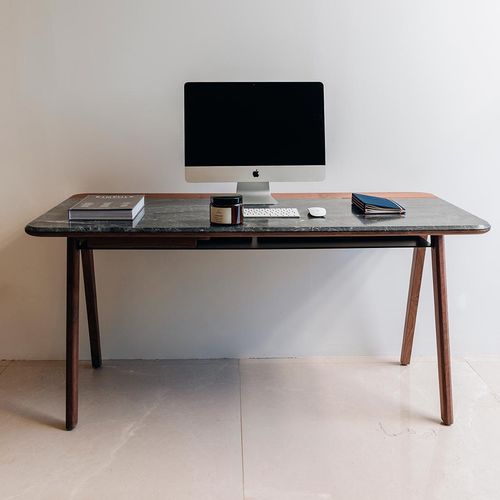 Scrivania da terra - DRAFT  - MAAMI HOME - contemporanea / in noce / in marmo