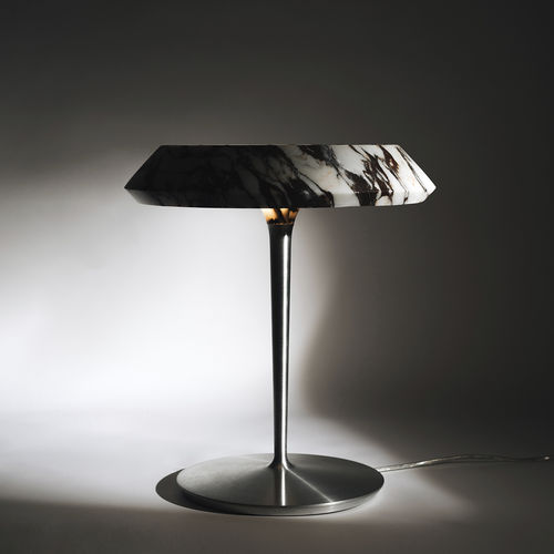 Lampada da tavolo - FIORE CALACATTA VIOLA - MAAMI HOME - in ghisa di alluminio / in marmo / contemporanea
