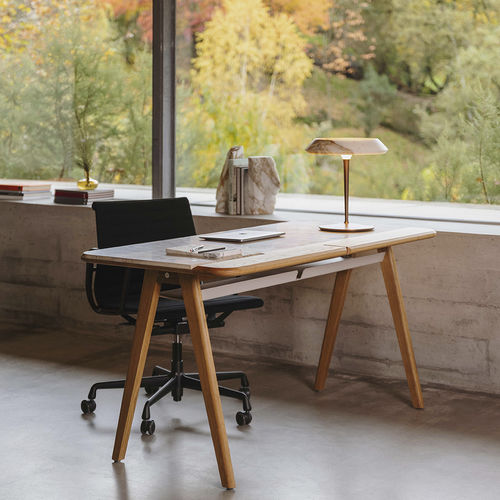 Scrivania da terra - DRAFT KUNIS BRESCIA - MAAMI HOME - contemporanea / in legno massiccio / in marmo