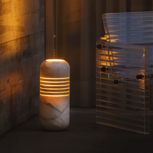 Lampada da pavimento - LUMI CALACATTA ORO - MAAMI HOME - in marmo / contemporanea / con cavo