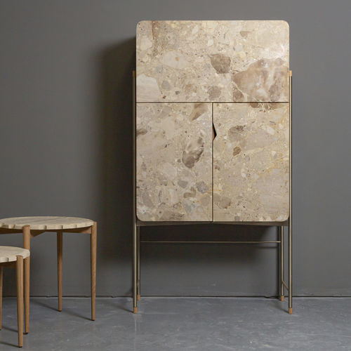 Credenza alta - RICH KUNIS BRESCIA - MAAMI HOME - contemporanea / in rovere / in metallo laccato