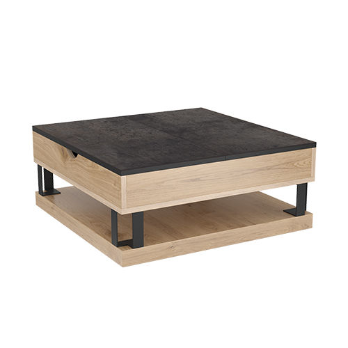 Tavolino basso contemporaneo - MOOREA - AKANTE - impiallacciato in legno / in MDF / in ceramica