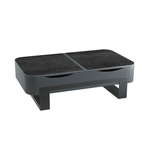 Tavolino basso contemporaneo - SYDNEY - AKANTE - in ceramica / con supporto in MDF laccato / rettangolare
