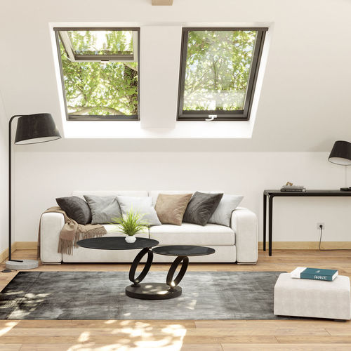 Tavolino basso contemporaneo - EOLIA - AKANTE - in vetro temprato / in ceramica / con supporto in acciaio laccato