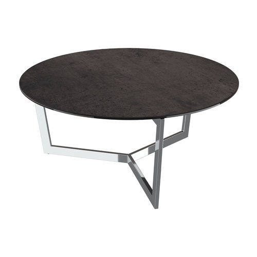 Tavolino basso contemporaneo - TAMARA - AKANTE - in vetro temprato / in ceramica / con supporto in acciaio inossidabile