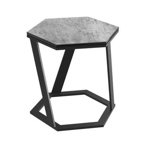 Tavolo d'appoggio contemporaneo - TWIST - AKANTE - in vetro temprato / in ceramica / con supporto in acciaio laccato