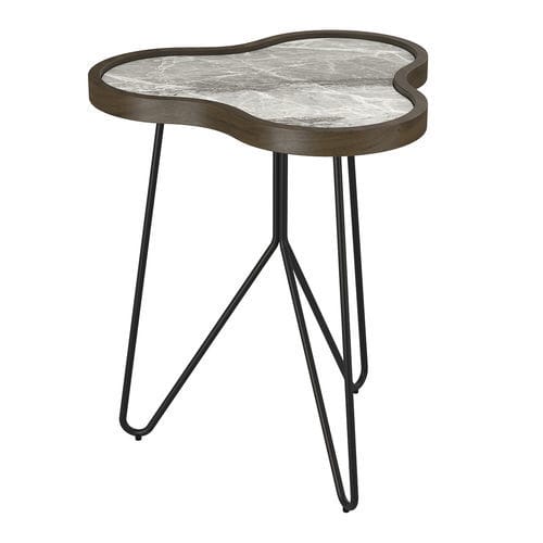 Tavolo d'appoggio contemporaneo - FLOWER - AKANTE - in noce / in MDF / in ceramica