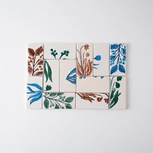 Piastrella bentonitica - PUZZLE FLOWER SERIES - Karoistanbul - a rilievo / da interno / da parete