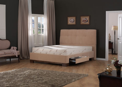 Letto matrimoniale - NEPTÜN - ISBIR - contemporaneo / a cassetti / in tessuto