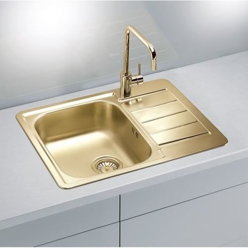 Lavello a 1 vasca - Line 110 - Monarch - Alveus - con gocciolatoio / in acciaio inossidabile / monoblocco