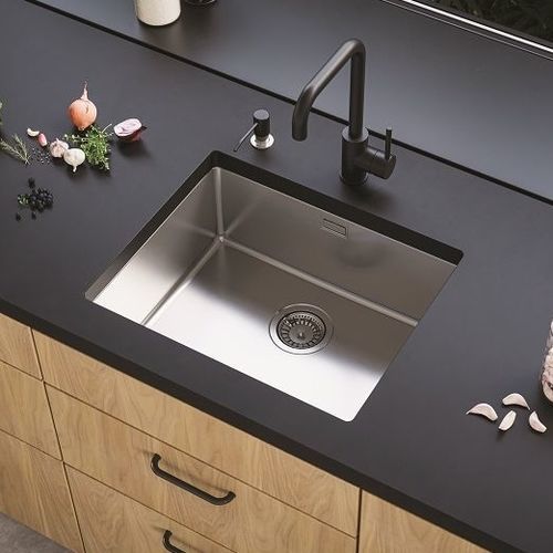 Lavello a 1 vasca - Kombino 50 - Alveus - senza gocciolatoio / in acciaio inossidabile / sottotop