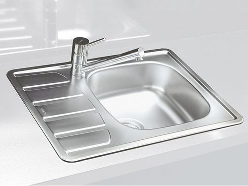Lavello a 1 vasca - Zoom 10 - Alveus - con gocciolatoio / in acciaio inossidabile / da incasso