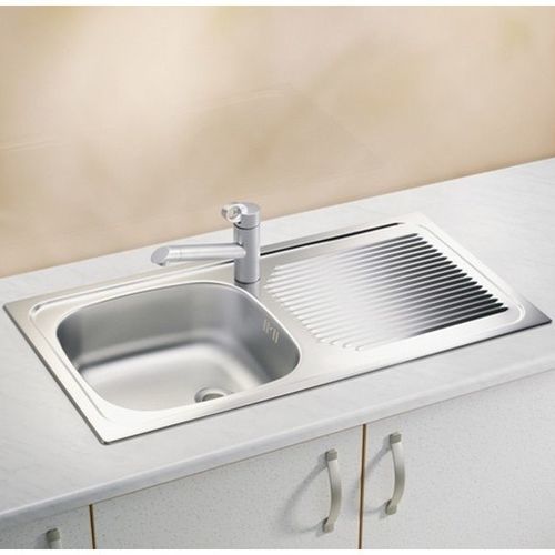 Lavello a 1 vasca - Basic 60 - Alveus - con gocciolatoio / in acciaio inossidabile / da incasso