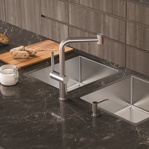 Miscelatore da appoggio - Lara-PS - Alveus - in metallo cromato / da cucina / 1 foro