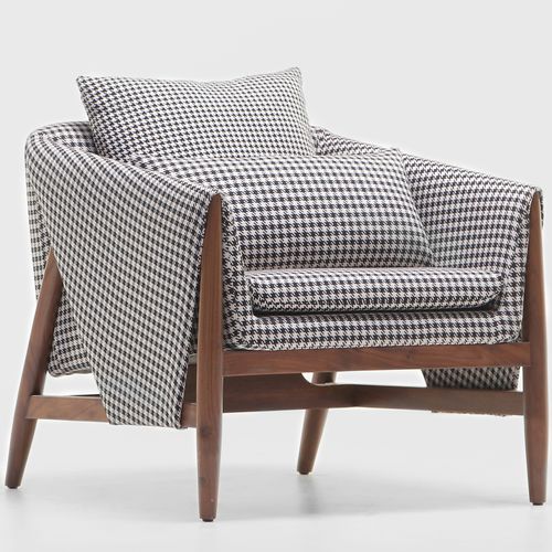 Poltrona contemporanea - GROSS - Enne - in tessuto / in legno