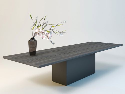 Tavolo contemporaneo - EPIC - Enne - in legno massiccio / rettangolare / di Christophe Pillet