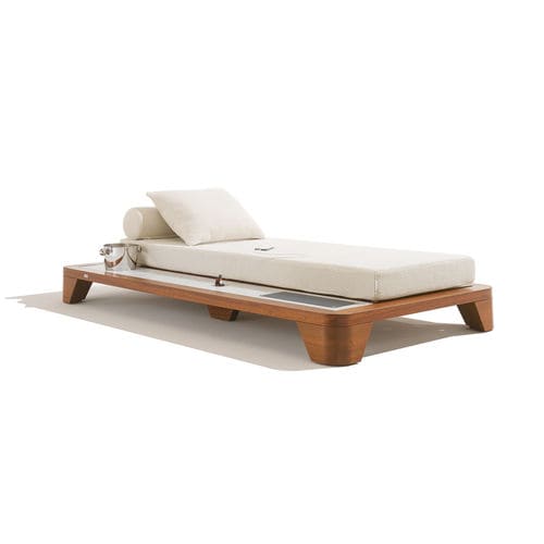 Dormeuse contemporanea - Grand Belvedere Daybed Single Edition - Seora - in tessuto / in mogano / con supporto in acagiù