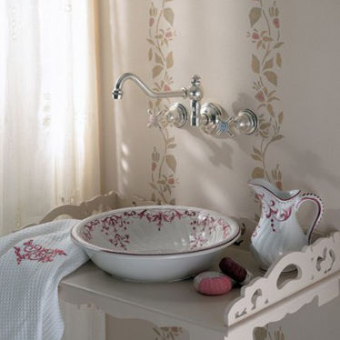Lavabo da appoggio - 0409 - Herbeau - in ceramica / rotondo / senza foro