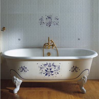 Vasca da bagno ovale - 0705 - Herbeau - con piedi / ad uso professionale / in ghisa