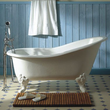 Vasca da bagno ovale - 0706 - Herbeau - con piedi / ad uso professionale / in ghisa