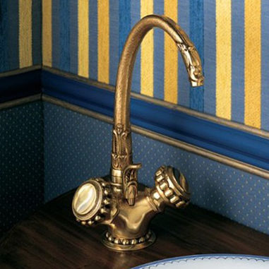 Miscelatore doppio comando per lavabo - 2231 - Herbeau - da appoggio / in metallo / da bagno