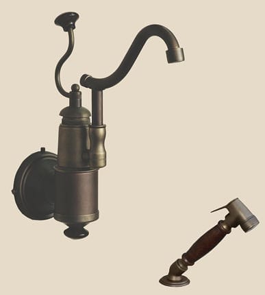 Miscelatore da parete - 4112 - Herbeau - in metallo / da cucina / 2 fori