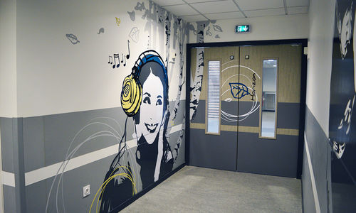 Adesivo da parete su misura - IME LA GÂCHETIÈRE VOREPPE - Atelier d'Art Osmoze - Design & décoration murale - per edifici pubblici