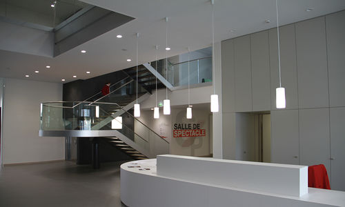 Adesivo da parete con testo - MÉDIATHÈQUE DRUSENHEIM - Atelier d'Art Osmoze - Design & décoration murale - per edifici pubblici / di segnalazione