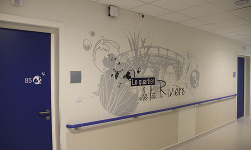Adesivo decorativo per vetro - EHPAD RICHWILLER - Atelier d'Art Osmoze - Design & décoration murale
