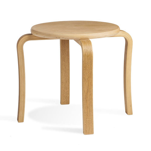 Sgabello contemporaneo - Lux - Tarmeko LPD - impiallacciato in legno / con supporto in legno / impilabile