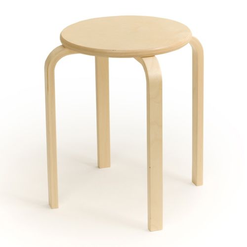 Sgabello contemporaneo - Aia - Tarmeko LPD - in betulla / in tessuto / con supporto in betulla