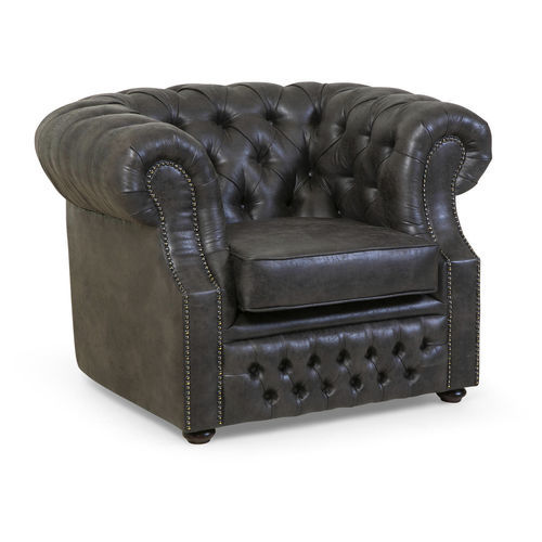 Poltrona chesterfield - Tarmeko LPD - in tessuto / in pelle / imbottita