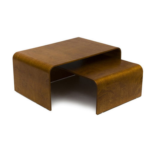 Tavolino basso contemporaneo - Bend - Tarmeko LPD - in legno / con supporto in legno / rettangolare