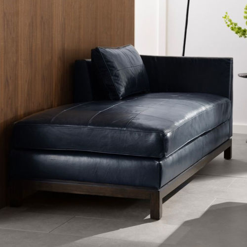 Dormeuse contemporanea - EDMOND - Arteriors Home - in pelle / in legno / con supporto in frassino