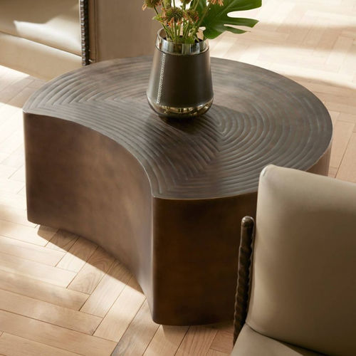 Tavolino basso contemporaneo - CULLEN - Arteriors Home - in ferro / con supporto in ferro / con supporto in ottone lucido