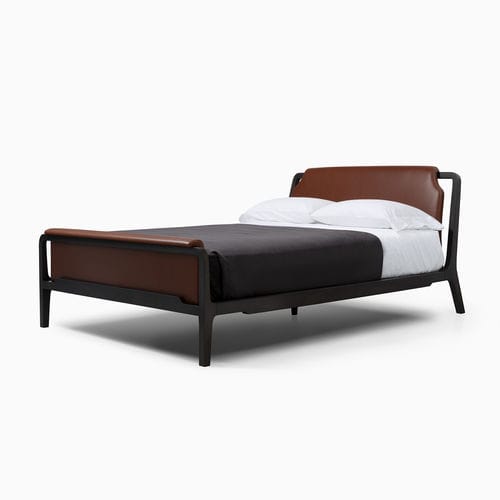 Letto king size - FERGUS  - CASTE - queen size / contemporaneo / con testiera in pelle