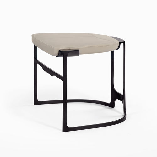 Sgabello contemporaneo - CASTE - in pelle / bianco