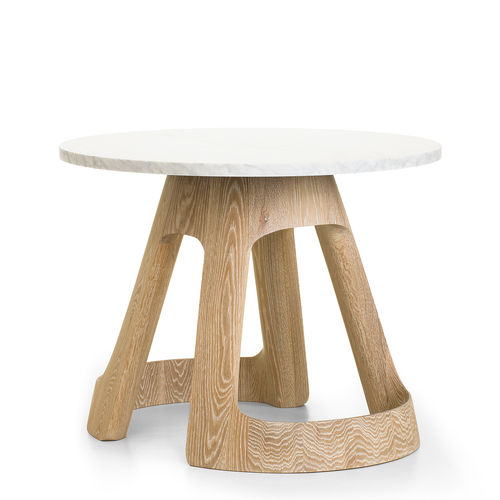 Tavolo contemporaneo - POLSON - CASTE - in marmo / in rovere bianco / ovale