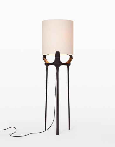 Lampada da terra - FLINT  - CASTE - di carta / in bronzo / contemporanea