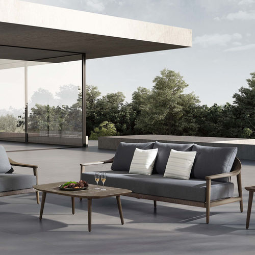 Divano contemporaneo - LEO - Higold - da esterno / in Sunbrella® / con braccioli