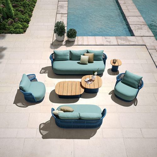 Set lounge da giardino contemporaneo - AIO - Higold - in Sunbrella® / in alluminio / in corda