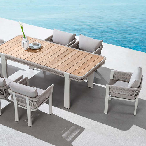 Sedia da pranzo contemporanea - BORROMEO - Higold - da esterno / in Sunbrella® / in corda