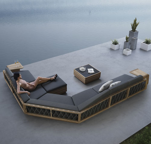 Divano modulare - ARMONIA - Higold - contemporaneo / da esterno / in Sunbrella®