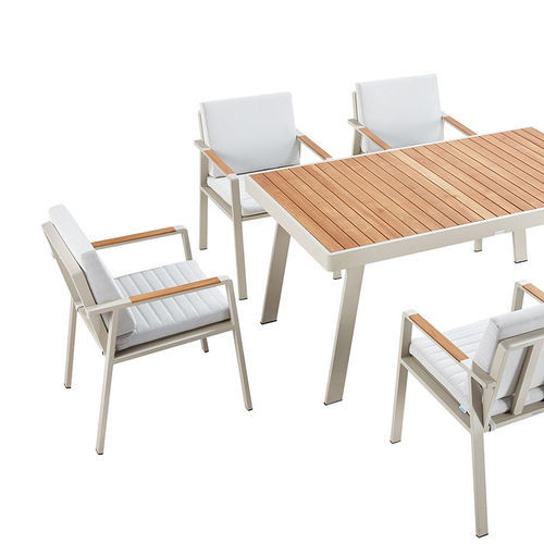 Sedia da pranzo contemporanea - NOFI - Higold - da esterno / in tessuto / in legno
