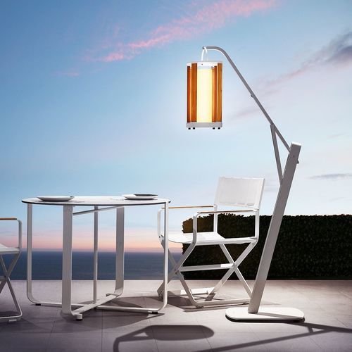 Lampada da terra - AURORA - Higold - in alluminio / in teak / contemporanea