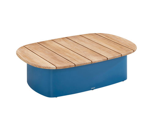 Tavolino basso contemporaneo - AIO - Higold - in teak / in acrilico / con supporto in alluminio