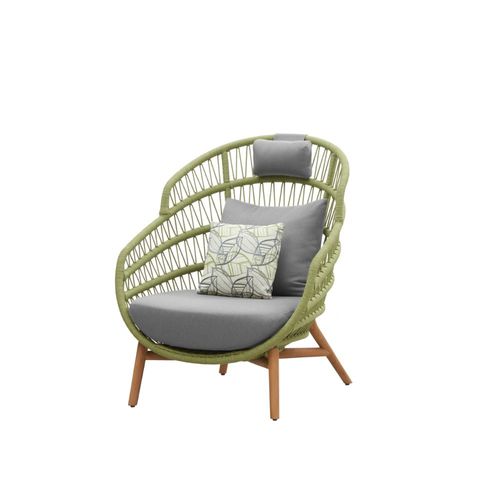 Poltrona contemporanea - VASCA - Higold - in Sunbrella® / in alluminio / in corda